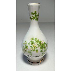 Vase Hales Fine Bone china Ballyporeen Belmullet 6 Inches Shamrock Design